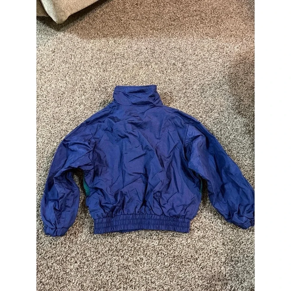 Authentic Industrie Wear Kids Blue Vintage Colorblock Windbreaker Jacket Size 4